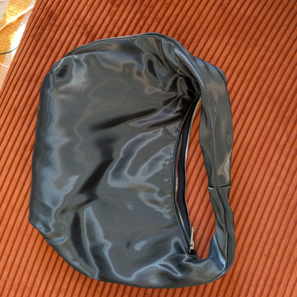 COS Shiny Gray Satin Mini Bag